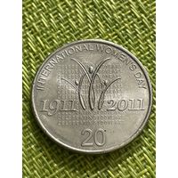 Австралия 20 центов 2011 г ( 100 лет , Международный женский день )