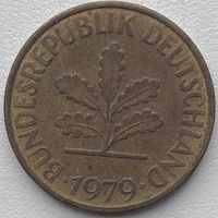 Германия 10 пфеннигов 1979 г. F