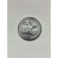 25 центов США (квотер). Договор на борту Мейфлауэра.