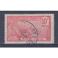 [324] Французские колонии. Гваделупа 1905. Местный пейзаж.10с. Гашеная марка.