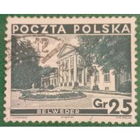 Польша 1935. Бельведерский дворец в Варшаве резиденция Юзефа Пилсудского