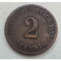 Германия 2 пфеннига, 1875 G  4-4-14