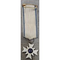 Фрачный знак, серебро, эмаль. Масоны. Швеция. Оригинал.