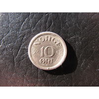 Норвегия. 10 эре. 1957. С 20 копеек. Распродажа коллекции. Смотрите другие лоты.