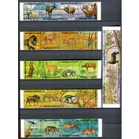 Бурунди - 1975г. - фауна Африки - 24 марки - полная серия, MNH, у каждой сцепки есть по одному сгибу по перфорации [Mi 1149-1172]. #3-Bu-Z-1-25