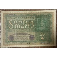 Банкнота 50 марок 1919 год. Веймарская республика.