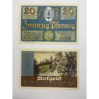 20 пфеннингов (нотгельды) г. Германия.-1012-12