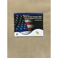 США. Набор плакированных монет 2015 US Mint Unc 14 штук Филадельфия.