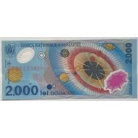 Румыния 2000 лей 1999 г. Полное солнечное затмение 11.08.1999. Полимер. Юбилейная