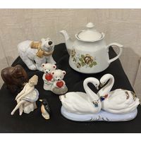 Статуэтки Фарфоровые Подсвечник Домик Копилка Подушка Подарки