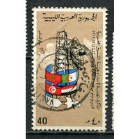 Ливийская Арабская Республика - 1970 - Арабской спутниковая связь 40М - [Mi.302] - 1 марка. Гашеная.  (Лот 28HR)-TG3P4