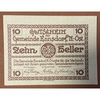 Нотгельд Австрия Эннсдорф , 10 геллеров 1920 год