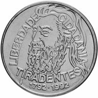 Бразилия 5000 крузейро, 1992 200 лет со дня смерти Тирадентиса UNC