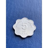 Мальдивы 5 лари 1990г