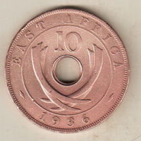 Британская Восточная Африка 10 цент 1936