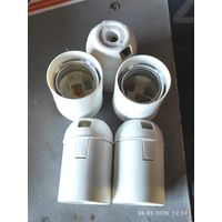 Патрон Е27 подвесной белый 5 штук! с 1 рубля