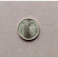 10 копеек 2009 БРАК (полный раскол штемпеля), без МЦ!!