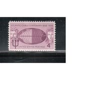 США-1958, (Мих.734),  * , Трансатлантический кабель (одиночка)