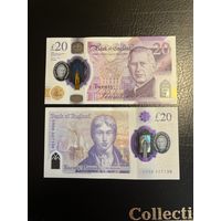 20 фунтов стерлингов! 2024! Англия полимер