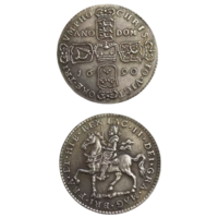 КОПИЯ 1 крона 1690 Ирландия Яков II Оружейные деньги