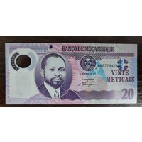 Мозамбик 20 метикал 2011 год P-149a полимер UNC