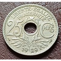 Франция 25 сантимов, 1929     ( 1-9-1 )