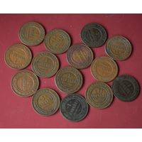 1 копейка Николая II Набор разных лет 14 монет