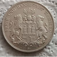 Гамбург 5 марок 1904 с блеском