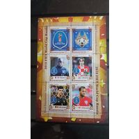 БЛОК ФУТБОЛ  ЧЕМПИОНАТ МИРА СПОРТ    MNH