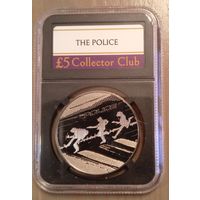 Великобритания 5 фунтов 2023. Легенды музыки. The Police. В слабе.