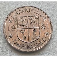 Маврикий 1 рупия 1991   3-12-2