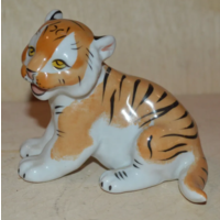 Статуэтка Тигрёнок Фарфор Вербилки
