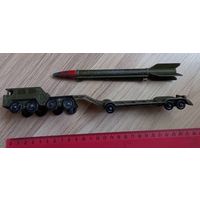 Военная техника.Тягач с ракетой.Металл.СССР.