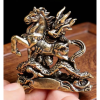 Статуэтка миниатюра Дракон на лошади Бронза