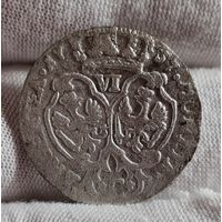 С рубля! 6 грошей 1757 года, много лотов с рубля! без м.ц.