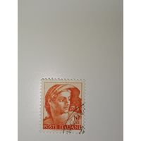 Италия 1961 На марке изображена голова "Игнудо" (обнаженного юноши) с росписи Сикстинской капеллы.