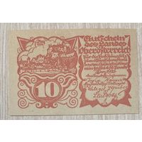 Нотгельды Австрия Линц 10  геллеров 1921 год