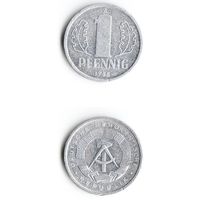 1 пфенниг ГДР 1985 года