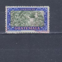 [1386] Гватемала 1950. Флора.Кофе.Плоды.Сбор кофе. Гашеная марка.