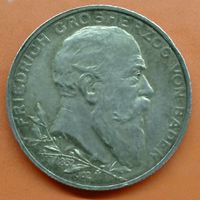 2 марки 1902. Баден. 50 лет правления Фридриха II