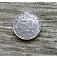 Werty71 Аргентина 50 сентаво 1957 женщина во фригийском колпаке