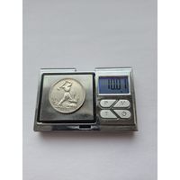 50 копеек 1925 года. ПЛ. Серебро 900. Монета не чищена. 45646.