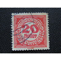 Австрия 1920 г.  Доплатная.