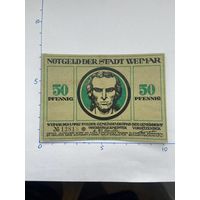 Нодгельд 50 пфеннигов Веймар. Веймарская республика - 0202