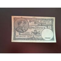 Бельгия 5 франков  1938
