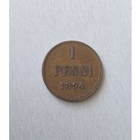 1 пенни 1894 года Финляндия