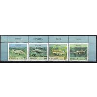 Сербия 2018. Фауна. Рыбы. Сцепка 4 марки (781)
