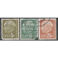 Германия(СААР). Президент ФРГ Теодор Хойс. 1957г. 3 марки.