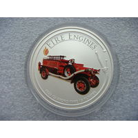 1 доллар 2006. Острова Кука. Автомобиль. Пожарная машина Ford 1923 Carford Type 15 Pumper. МЧС Пожарник. Серебро 999 редкая
