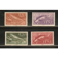Ифни-1954(Мих.147-150),  ** (1 м - *),   Морская   Фауна , Раки  (полная серия)